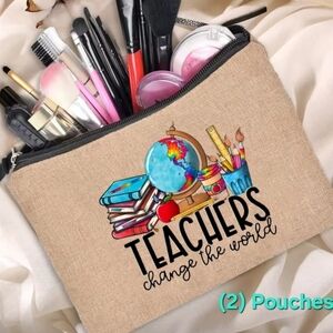 LOT of 20 Teacher Appreciation Gifts  Linen Pouches, Travel Bags, Makeup Bags